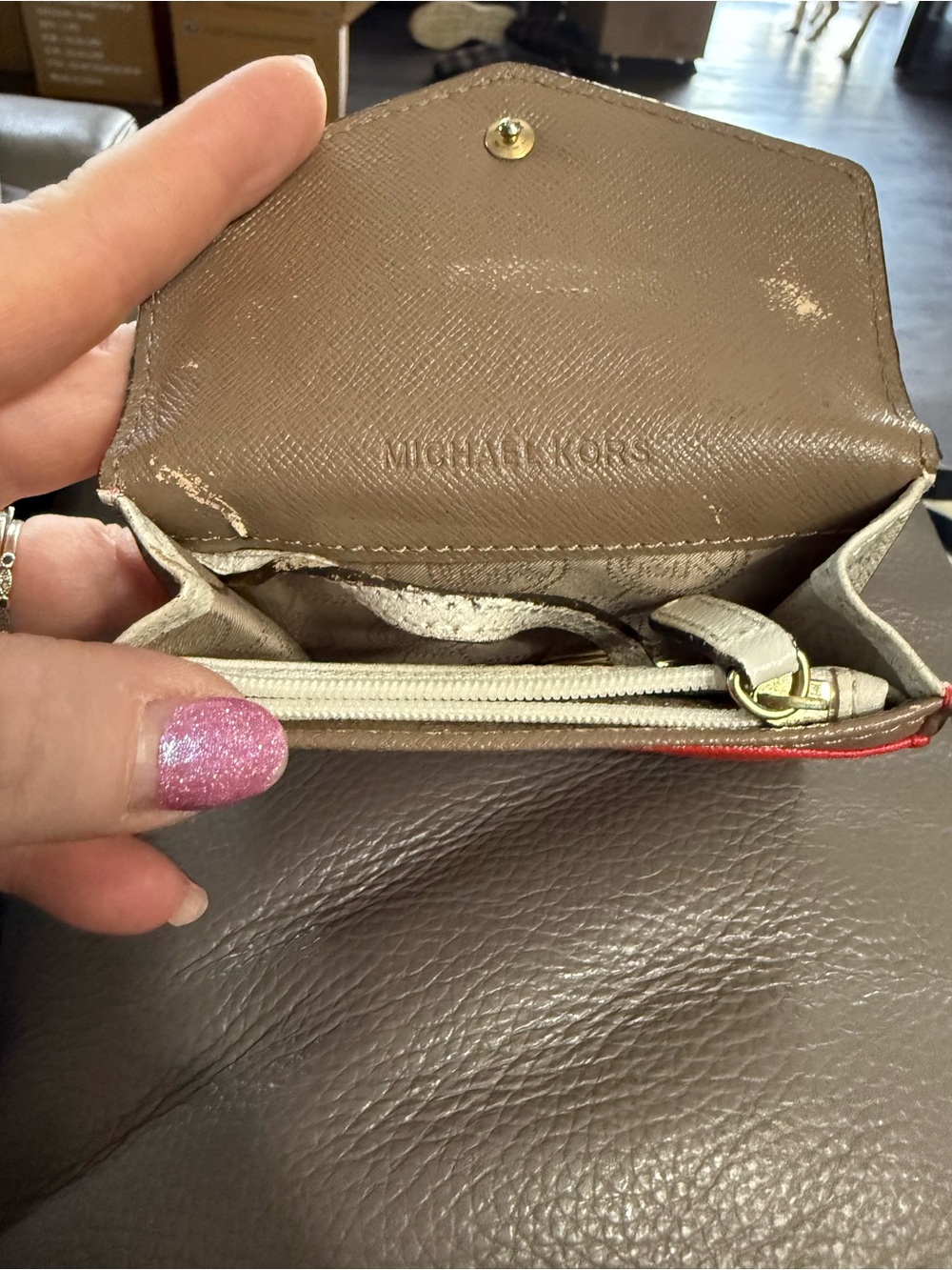 Michael Kors Red Wristlet - Picture 3 of 6